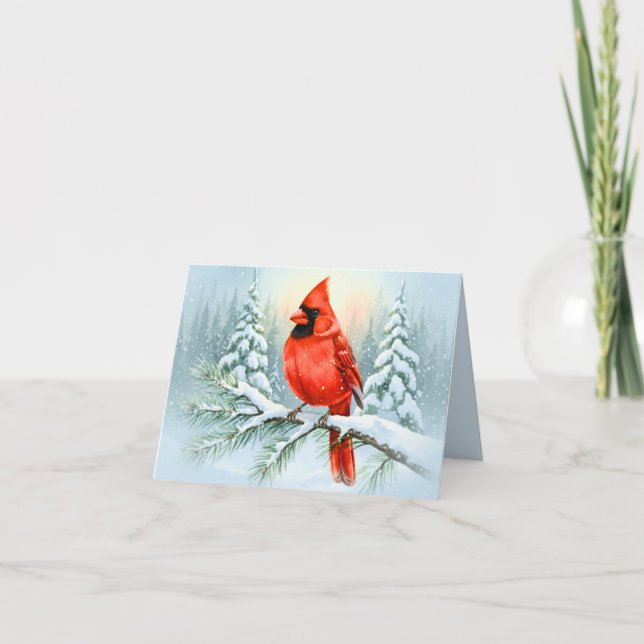 Christmas Sympathy Note Cardinal Memorial Holiday (Anverso)