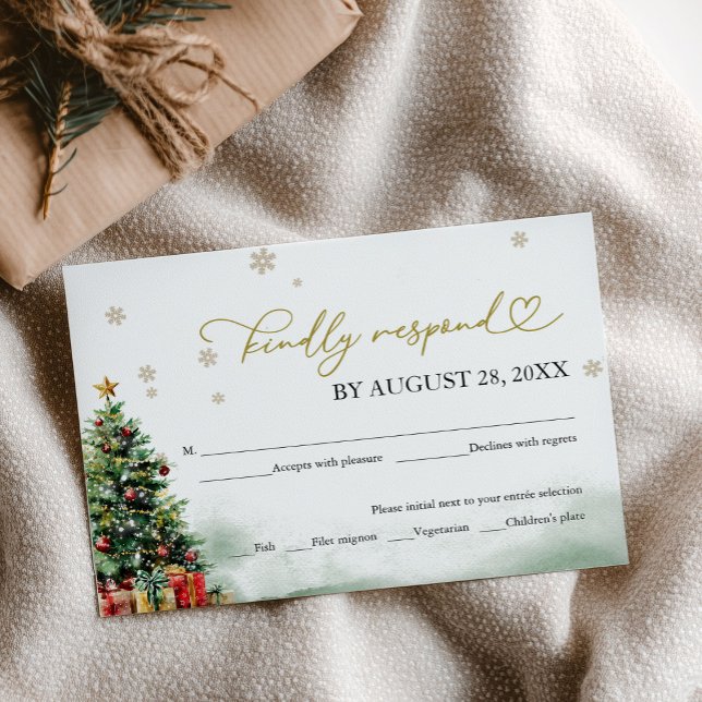 Christmas Wedding RSVP With Food Options (Subido por el creador)