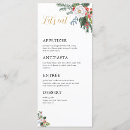 Christmas Winter Bridal Shower Let's Eat Menu