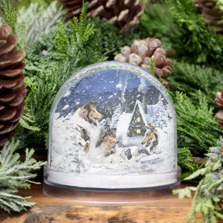 Christmas Winter Fairy Tale, Collies and Lambs -
