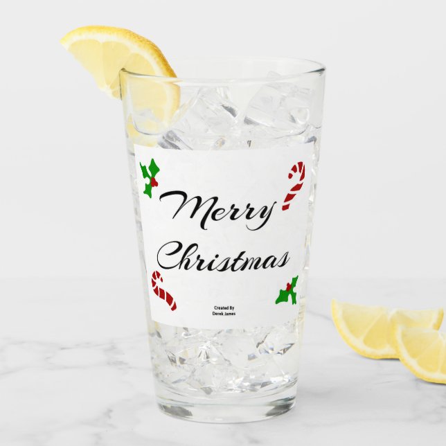 Christmas Wishes Glass Tumbler (Anverso (hielo))