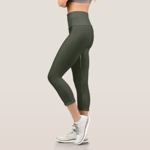 Chroma Textura - Leggings Capri de cintura alta de