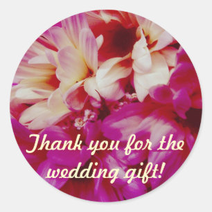 Chrysanthemums Boda Gift Gracias Pegatinas