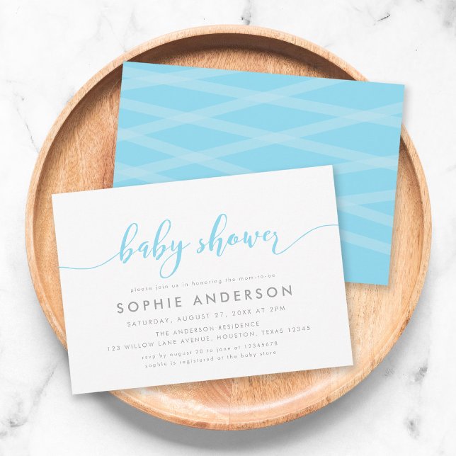 Chubasquito de Invitación de Baby Shower Azul Rela (Subido por el creador)