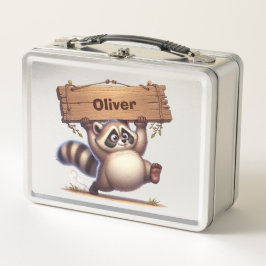 Chubby Raccoon con Rótulo de nombre de Personaliza