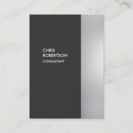 Chubby Tarjeta de visita vertical Gris elegante