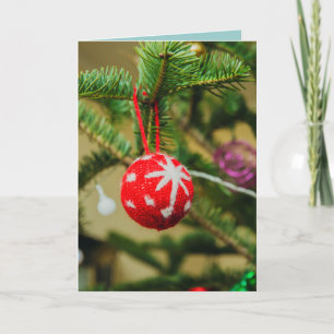 Chuchería roja del navidad del ganchillo