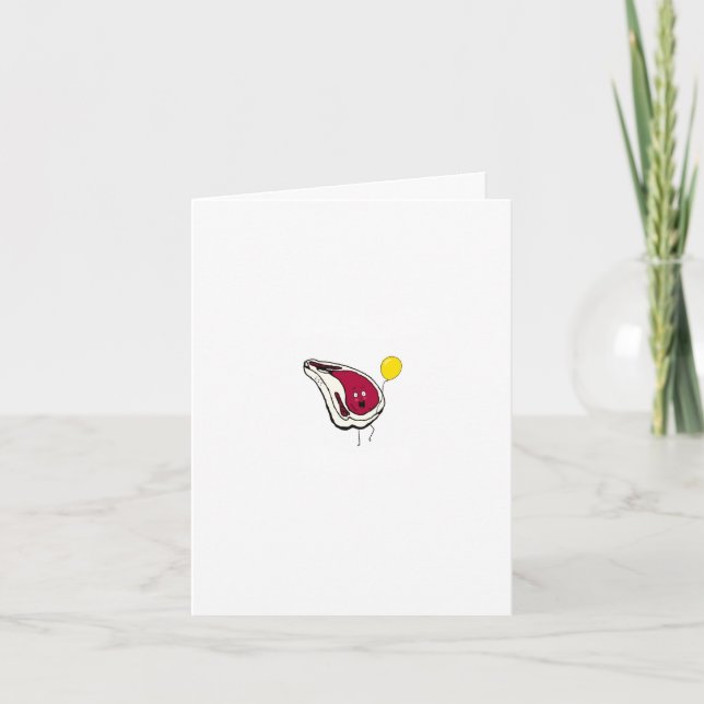 Chuleta de cerdo, tarjeta divertida (Anverso)