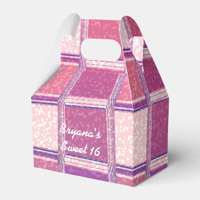 Chunky Purpurina de Moda caja de favores del parti (Front Side)