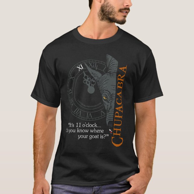 Chupacabra - la camiseta negra de los hombres (Anverso)