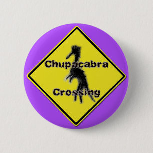 Chupacabra que cruza el botón púrpura