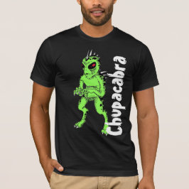 Chupacabra verde con la camisa del Cryptozoology