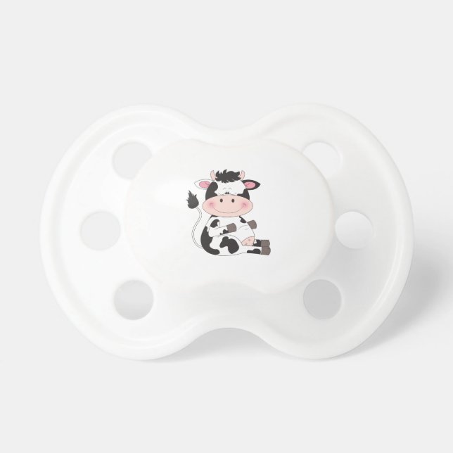 Chupete Dibujo animado lindo de la vaca (Frente)
