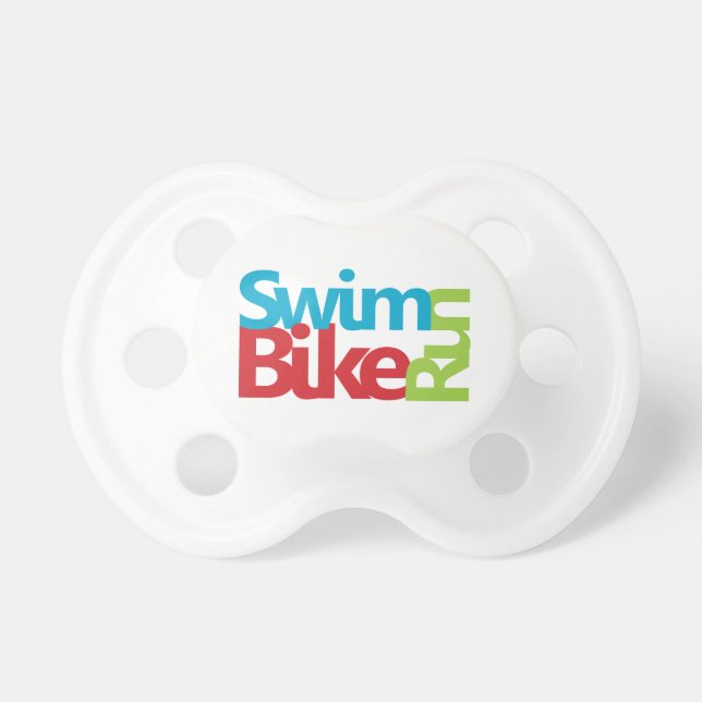 Chupete Diseño fresco y único del Triathlon (Frente)