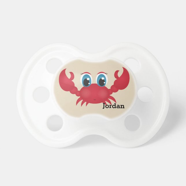 Chupete El cangrejo feliz lindo del niño (Frente)