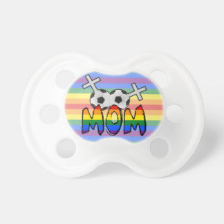 Chupete Mamá lesbiana del fútbol (con el arco iris)