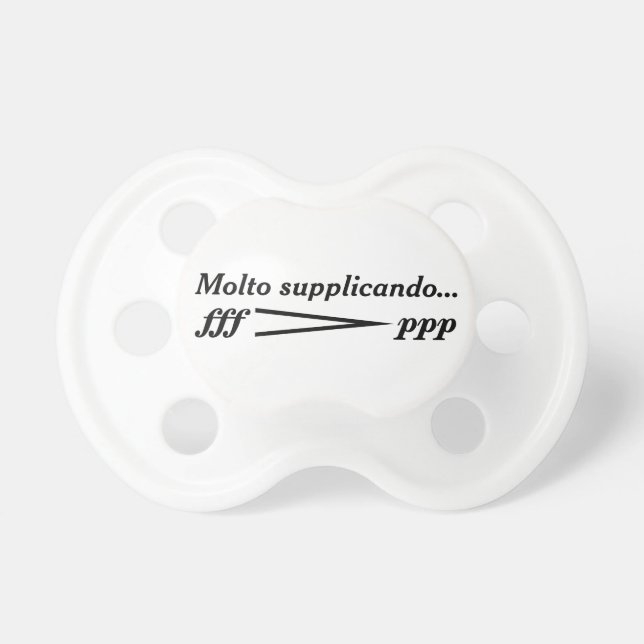 Chupete Supplicando del molto de la estafa del Decrescendo (Frente)