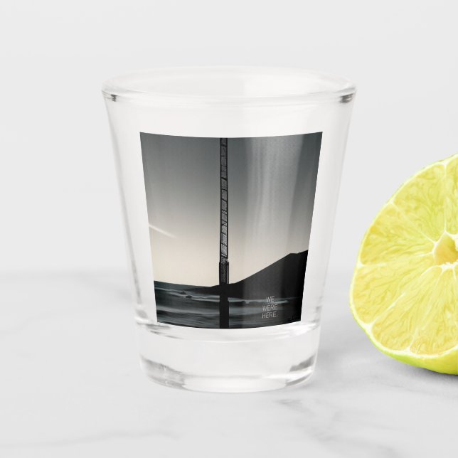 Chupito Estábamos aquí con el vaso de tiro de título (Anverso)
