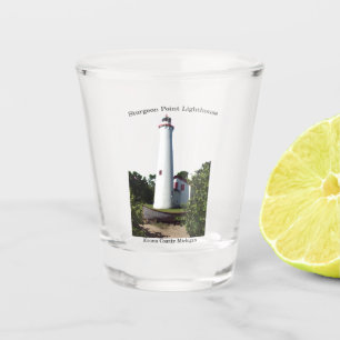 Chupito Faro del punto del esturión y vaso de medida del
