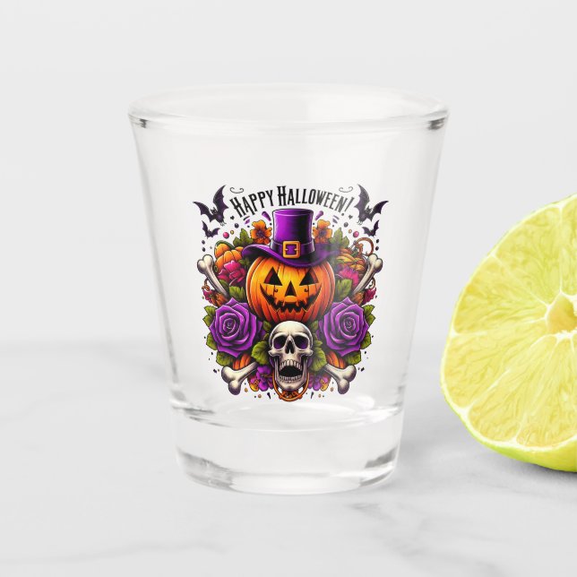 Chupito Feliz vaso de halloween (Anverso)
