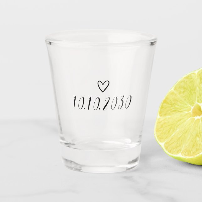 Chupito Texto de Fecha Personalizable Crea Tu Propio Vaso  (Anverso)