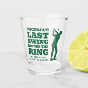 Chupito Último swing antes del vaso de disparo de soltero 