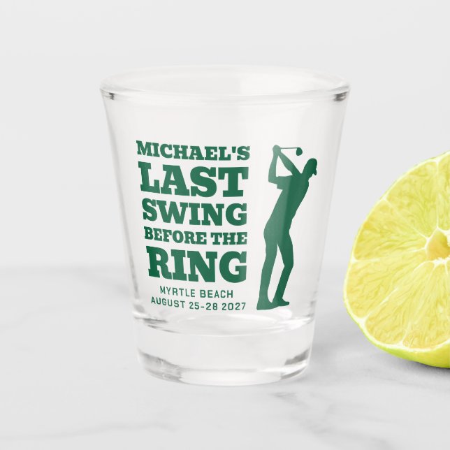 Chupito Último swing antes del vaso de disparo de soltero  (Anverso)