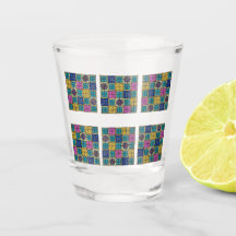 Vaso de disparo de baldosas de tono de joya colori