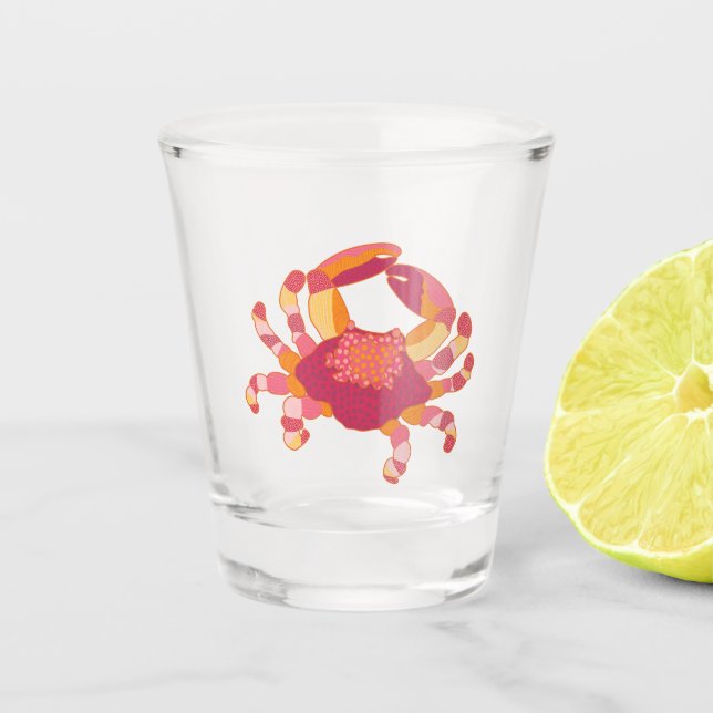 Chupito Vaso de disparo de cangrejo con marca tribal (Anverso)