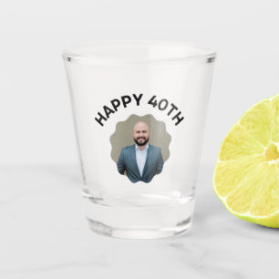 Chupito Vaso de disparo de foto de cumpleaños número 40 pe