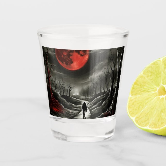Chupito Vaso de disparo de luna de sangre (Anverso)
