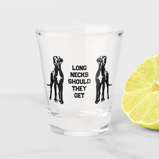 Chupito Vaso de disparo para pareja de Gran Danés (Anverso)