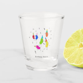 Chupito Vaso de frijoles de cumpleaños, lindo cumpleaños