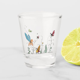 Chupito Vaso de insectos caprichoso, tema insectos