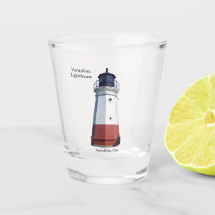 Chupito Vaso de medida bermellón del faro