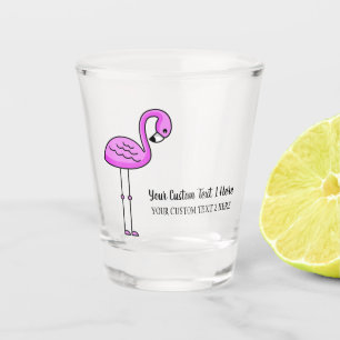 Chupito Vaso de medida de encargo del flamenco del rosa