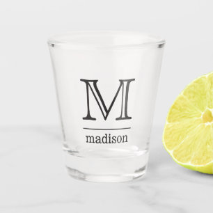 Chupito Vaso de medida de encargo del monograma y del