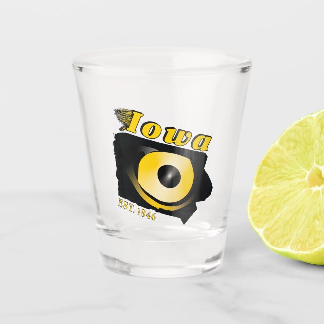 Chupito Vaso de medida de Iowa (Anverso)