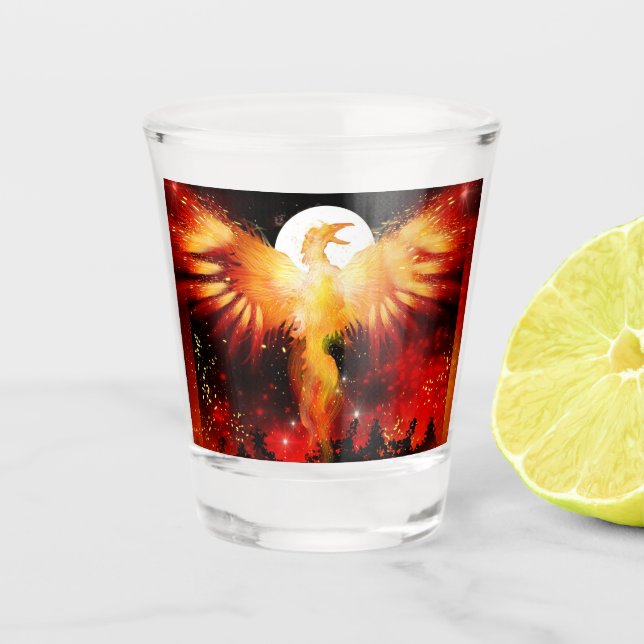 Chupito Vaso de medida de levantamiento de Phoenix (Anverso)