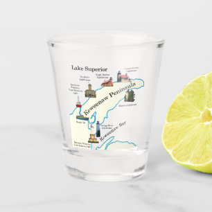 Chupito Vaso de medida de los faros de la península de