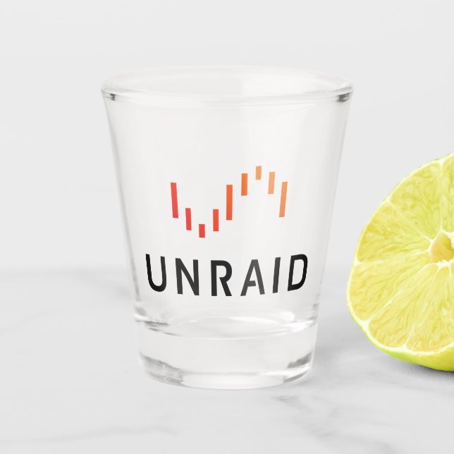 Chupito Vaso de medida de Unraid (Anverso)