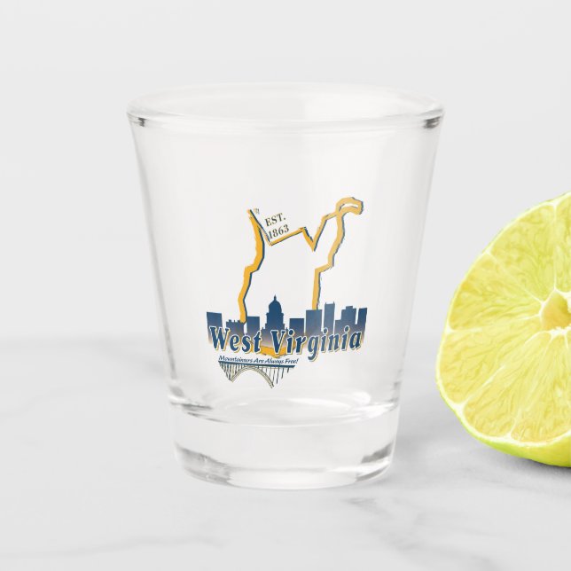 Chupito Vaso de medida de Virginia Occidental (Anverso)