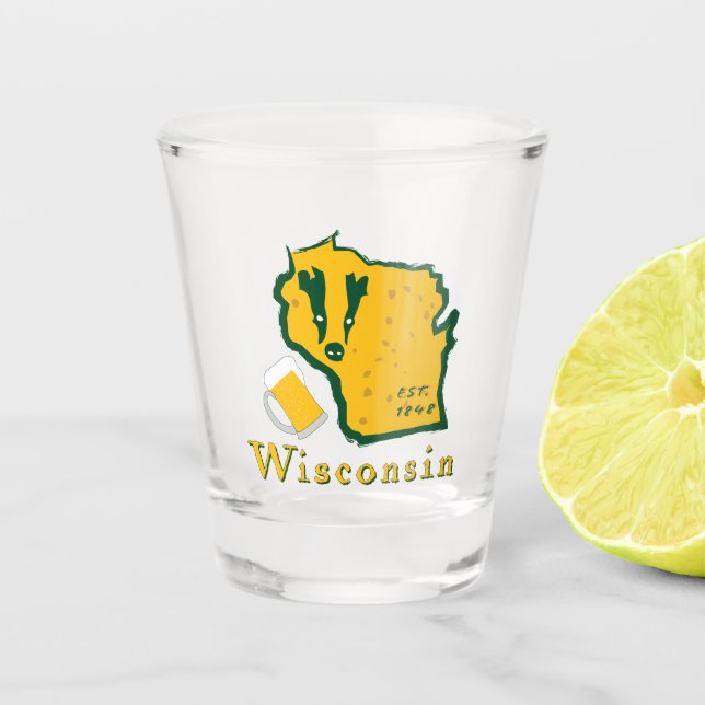 Chupito Vaso de medida de Wisconsin (Anverso)