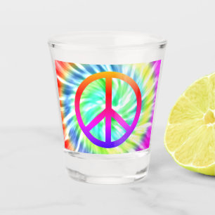 Chupito Vaso de medida del diseño del signo de la paz del