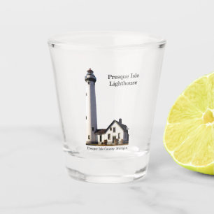 Chupito Vaso de medida del faro de la isla de Presque