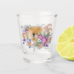 Chupito Vaso de medida del perro chino de la DANZA del