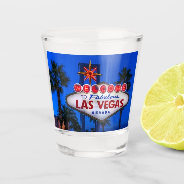 Chupito Vaso de medida del Rótulo de Las Vegas (Anverso)