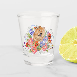 Chupito Vaso de medida LISO del perro chino de la