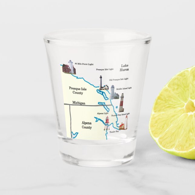 Chupito Vaso de medida más bajo de nordeste de los faros (Anverso)