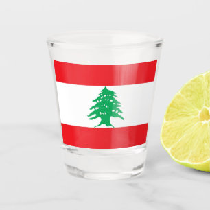 Chupito Vaso de medida patriótico con la bandera de Líba
